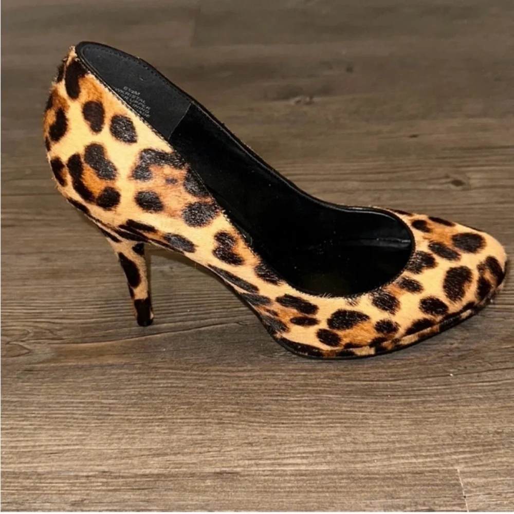 ❤️ Animal Print NINE WEST Platform Kristal Heels - Size 6.5